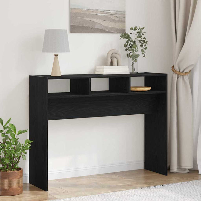 Konsolbord Sort eg 105 x 30 x 80 cm Konstrueret træ