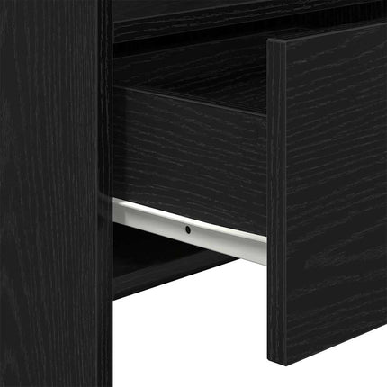 Sideboard med skuffe Sort eg 105 x 30 x 70 cm Konstrueret træ