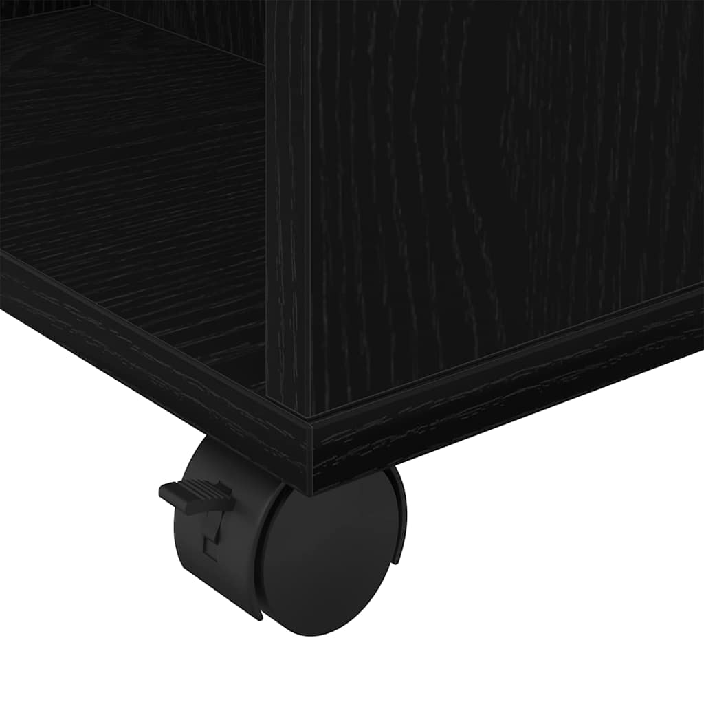 Opbevaringsskab Sort eg 60 x 35 x 75 cm Konstrueret træ