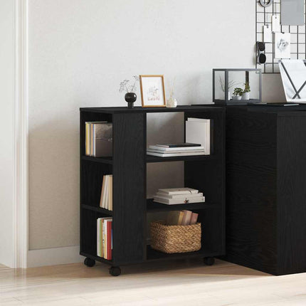 Opbevaringsskab 60 x 35 x 75 cm Konstrueret træ Sort eg
