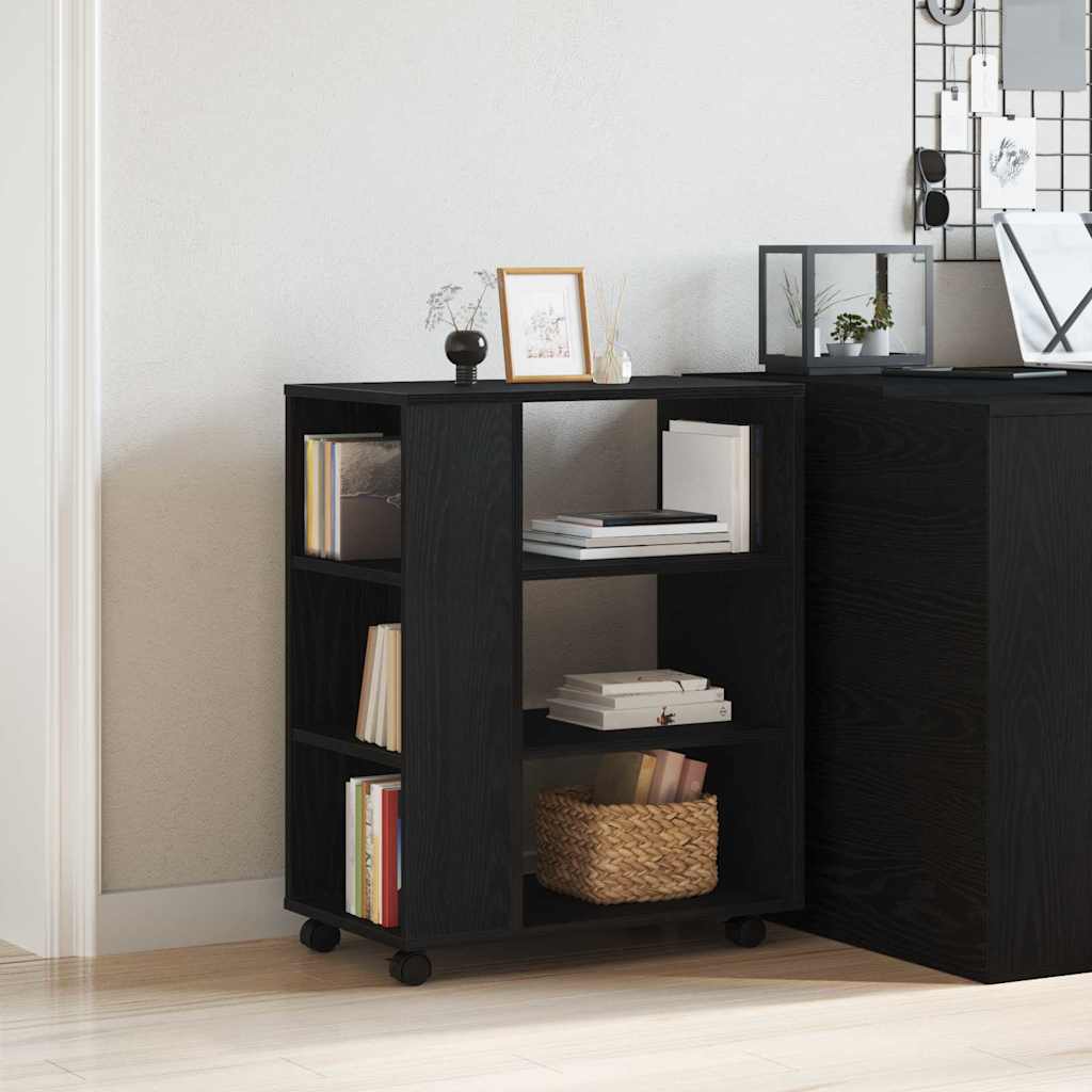 Opbevaringsskab Sort eg 60 x 35 x 75 cm Konstrueret træ