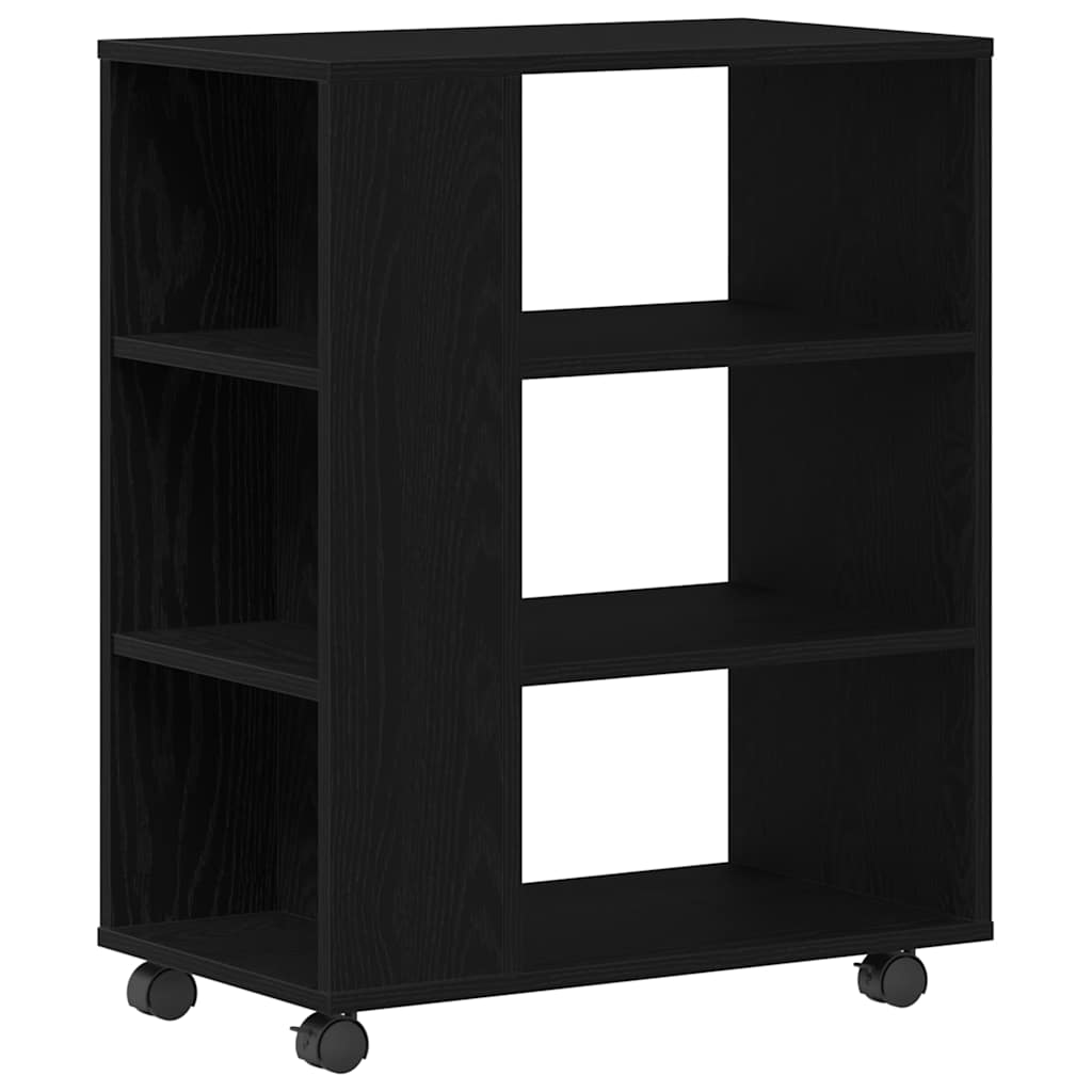 Opbevaringsskab Sort eg 60 x 35 x 75 cm Konstrueret træ