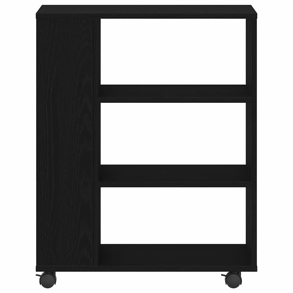 Opbevaringsskab Sort eg 60 x 35 x 75 cm Konstrueret træ
