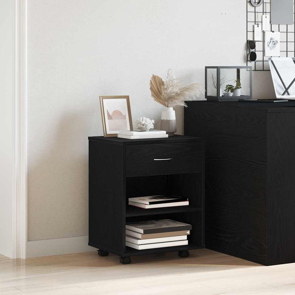 Opbevaringsskab Sort eg 46 x 36 x 59 cm Konstrueret træ