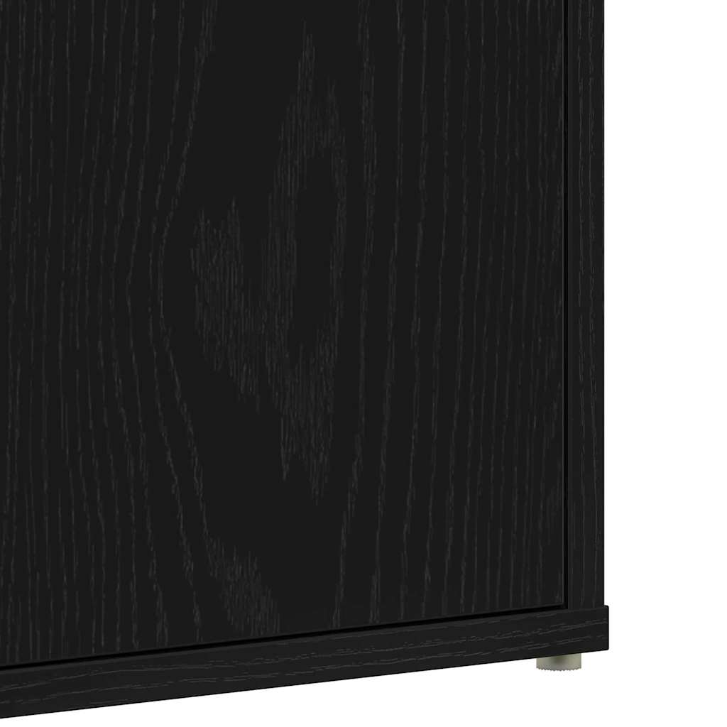 Sko skab med hylde Sort eg 60 x 35 x 70 cm Konstrueret træ