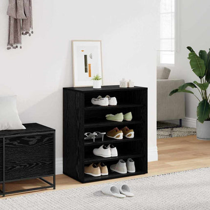 Sko skab 60 x 35 x 70 cm Konstrueret træ Sort eg