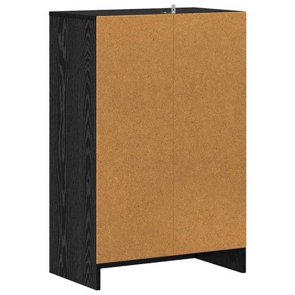 Sko skab 60 x 35 x 92 cm Konstrueret træ Sort eg
