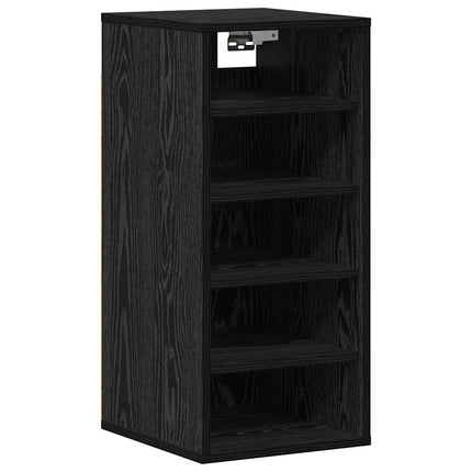 Sko skab 32 x 35 x 70 cm Konstrueret træ Sort eg