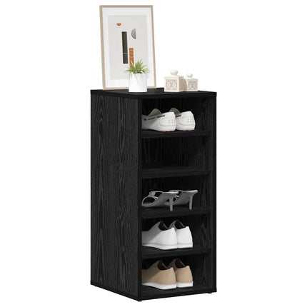 Sko skab 32 x 35 x 70 cm Konstrueret træ Sort eg