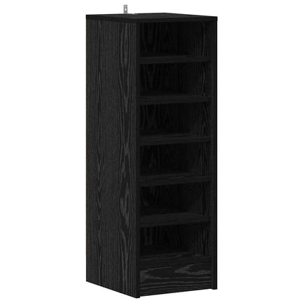 Sko skab 32 x 35 x 90 cm Konstrueret træ Sort eg