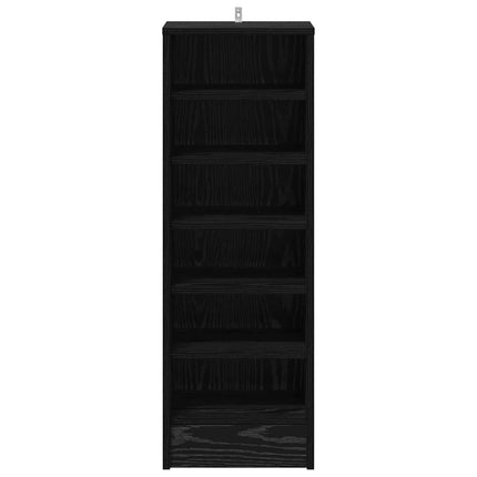 Sko skab 32 x 35 x 90 cm Konstrueret træ Sort eg