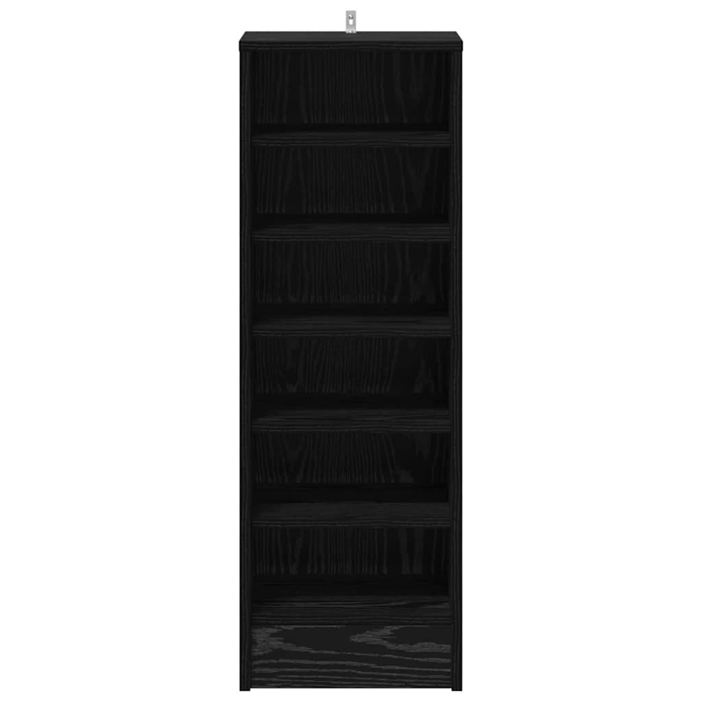 Sko skab med hylde Sort eg 32 x 35 x 90 cm Konstrueret træ