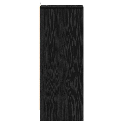Sko skab 32 x 35 x 90 cm Konstrueret træ Sort eg
