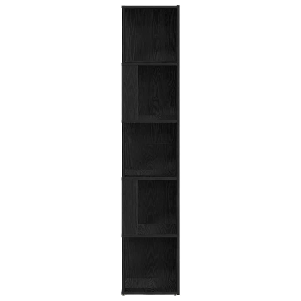 Hjørnehylder Sort eg 33 x 33 x 164,5 cm Konstrueret træ