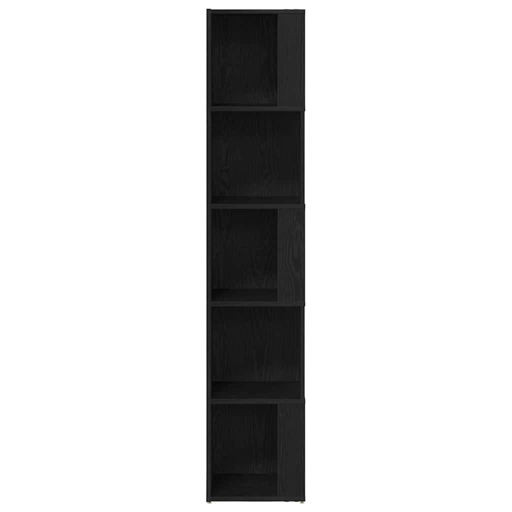 Hjørnehylder Sort eg 33 x 33 x 164,5 cm Konstrueret træ