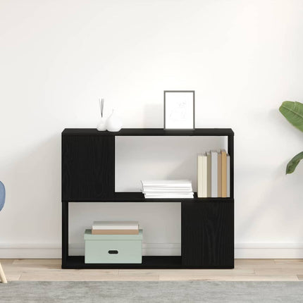 TV-møbelsæt 80 x 24 x 63 cm Sort eg Konstrueret træ