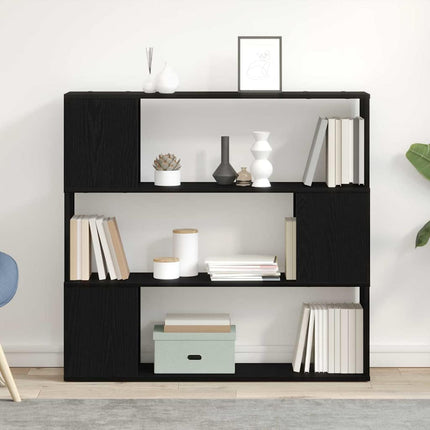 TV-møbelsæt 100 x 24 x 94 cm Sort eg Konstrueret træ