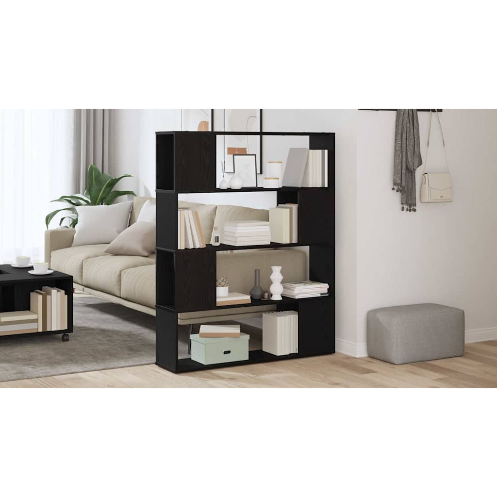 TV-møbelsæt Sort eg 100 x 24 x 124,5 cm Konstrueret træ