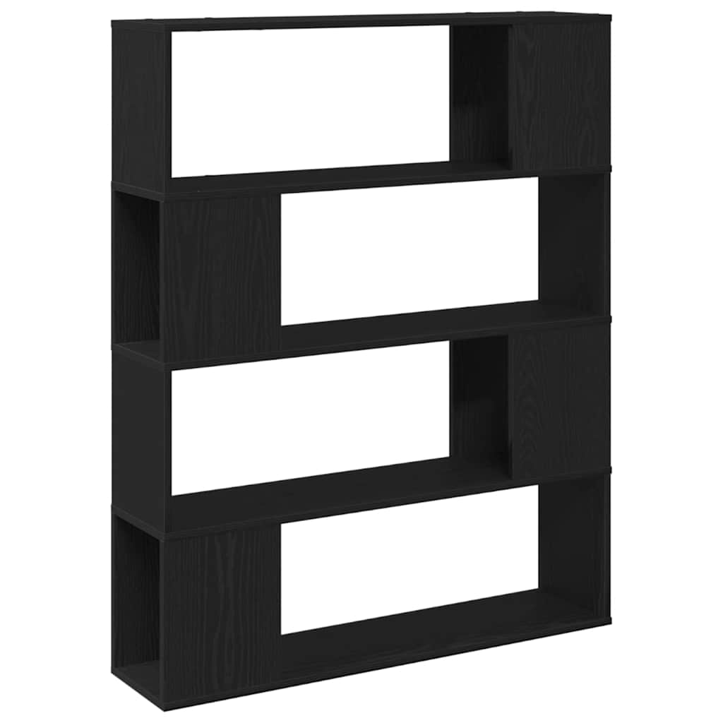TV-møbelsæt Sort eg 100 x 24 x 124,5 cm Konstrueret træ