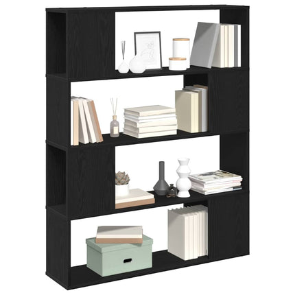 TV-møbelsæt 100 x 24 x 124,5 cm Sort eg Konstrueret træ