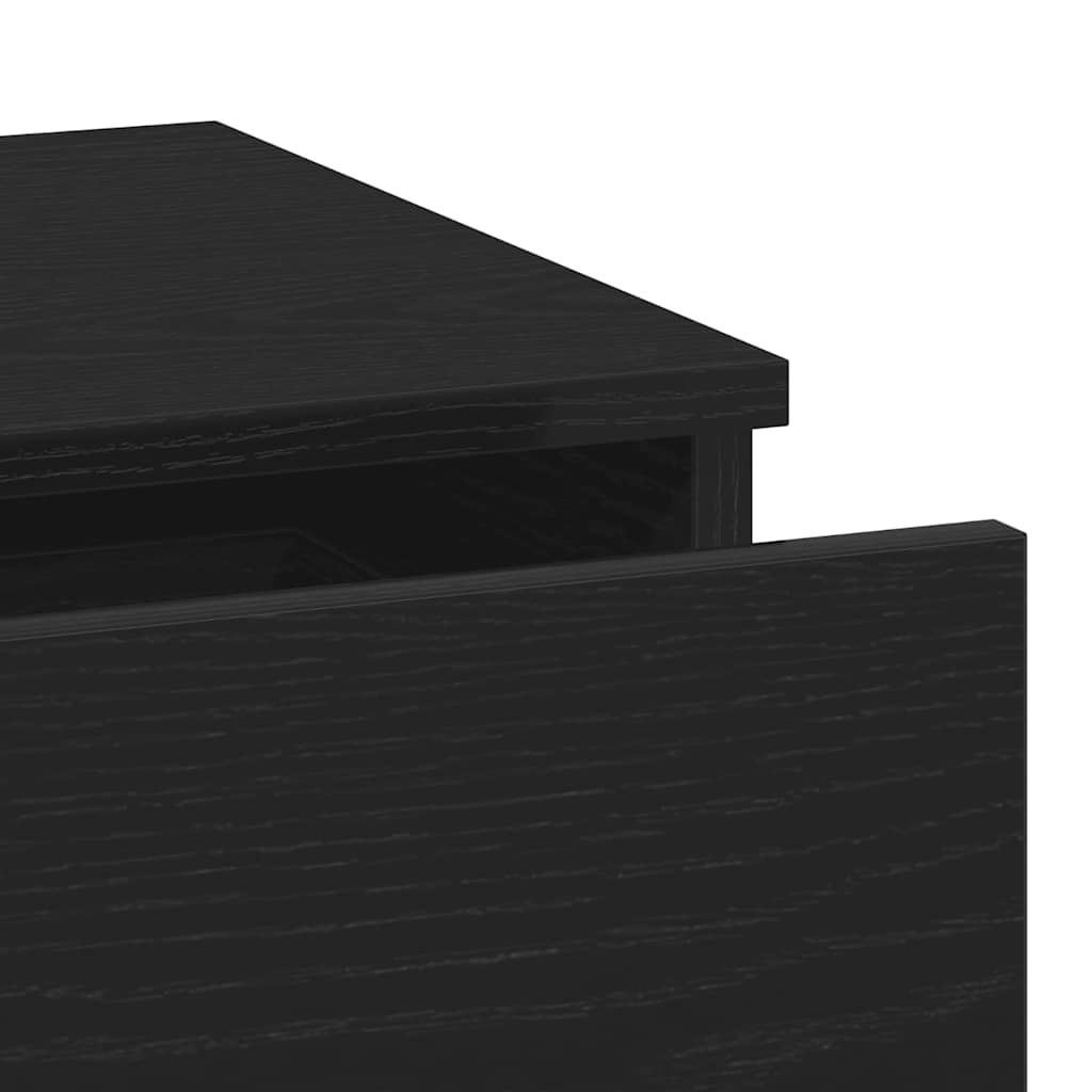 Natskab 2 pcs Sort eg 40 x 35 x 65 cm Konstrueret træ