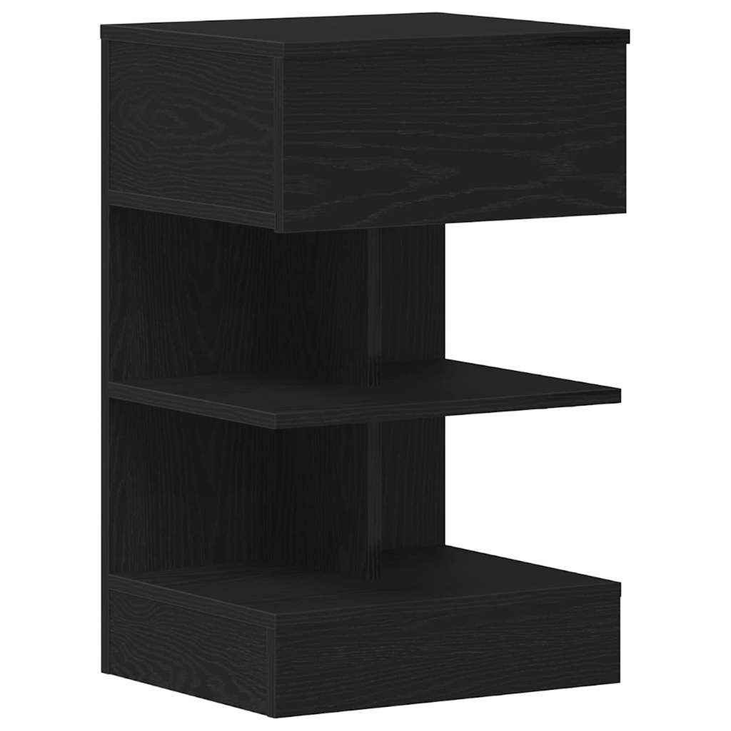 Natskab 2 pcs Sort eg 40 x 35 x 65 cm Konstrueret træ