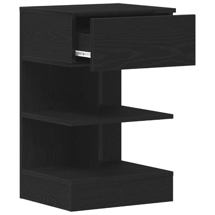 Natskab 2 pcs Sort eg 40 x 35 x 65 cm Konstrueret træ