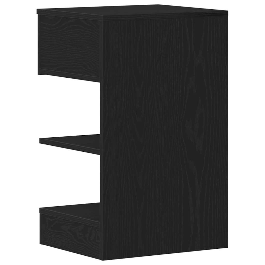 Natskab 2 pcs Sort eg 40 x 35 x 65 cm Konstrueret træ