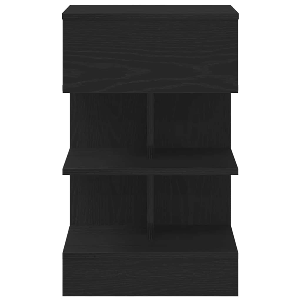 Natskab 2 pcs Sort eg 40 x 35 x 65 cm Konstrueret træ