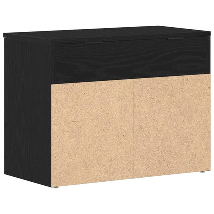 Sko bænk 60 x 30 x 45 cm Konstrueret træ Sort eg