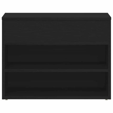 Sko bænk 60 x 30 x 45 cm Konstrueret træ Sort eg