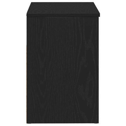 Sko bænk 60 x 30 x 45 cm Konstrueret træ Sort eg