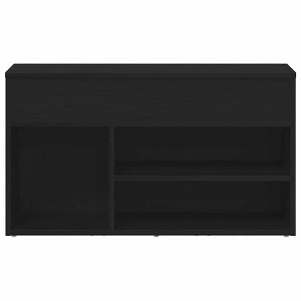 Sko bænk 80 x 30 x 45 cm Konstrueret træ Sort eg