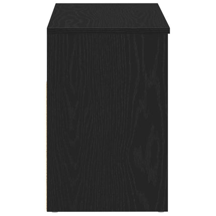 Sko bænk 80 x 30 x 45 cm Konstrueret træ Sort eg