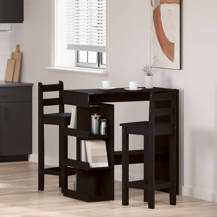 Barbord 100 x 48 x 101,5 cm Konstrueret træ Sort eg
