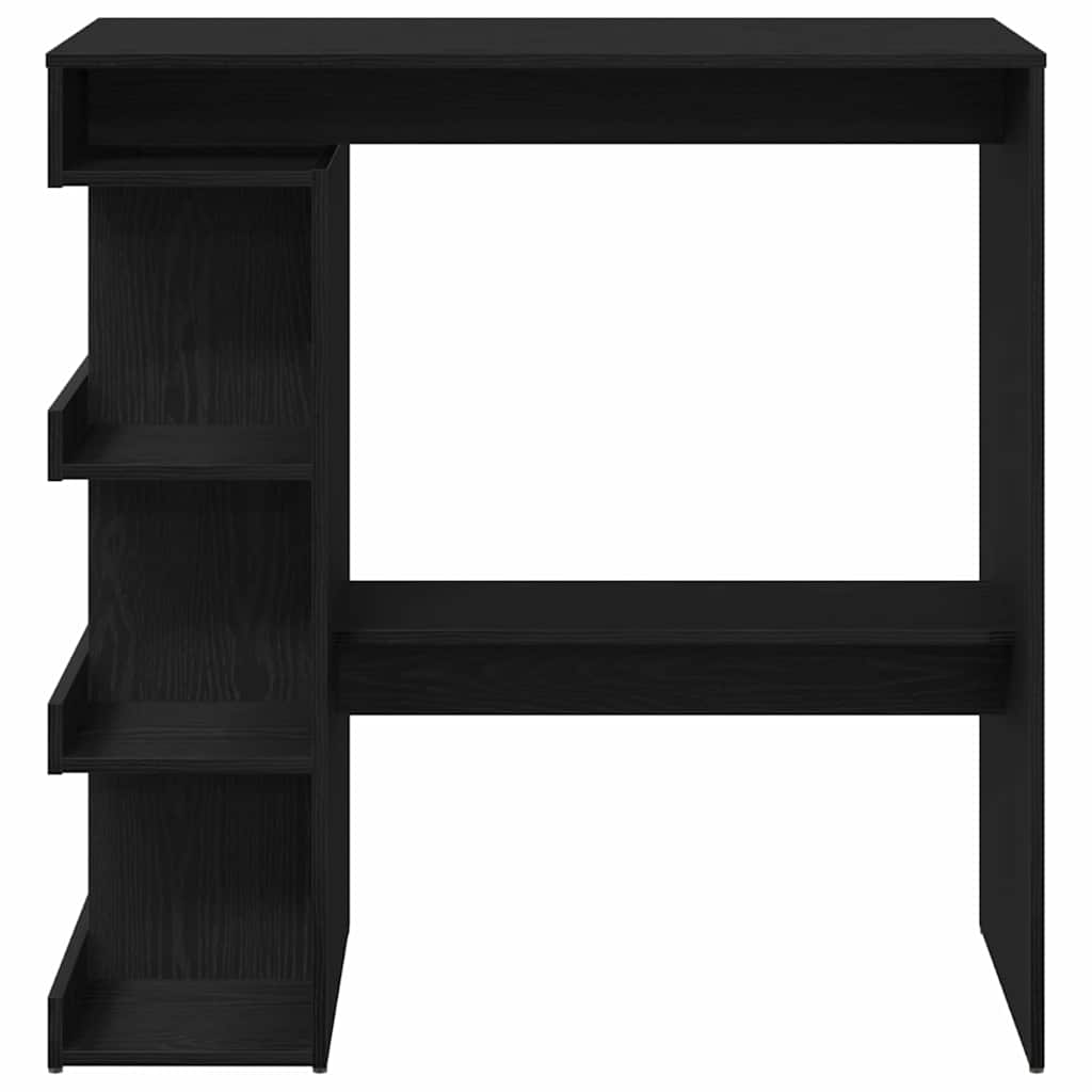 Barbord med hylde Sort eg 100 x 48 x 101,5 cm Konstrueret træ