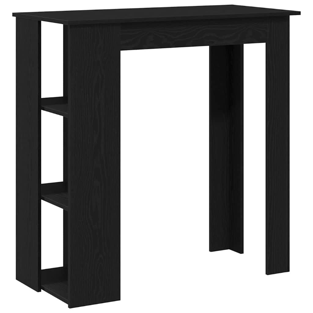 Barbord med hylde Sort eg 102 x 50 x 103,5 cm Konstrueret træ