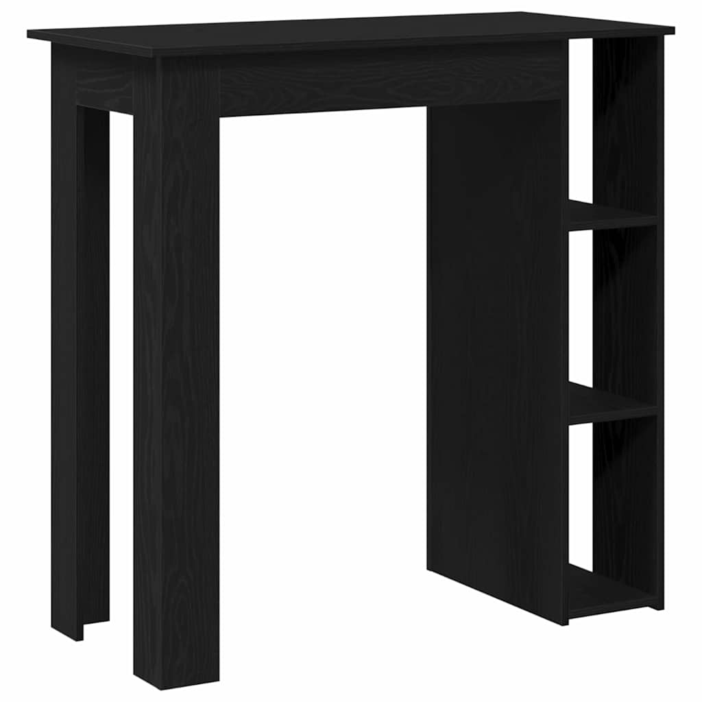 Barbord med hylde Sort eg 102 x 50 x 103,5 cm Konstrueret træ
