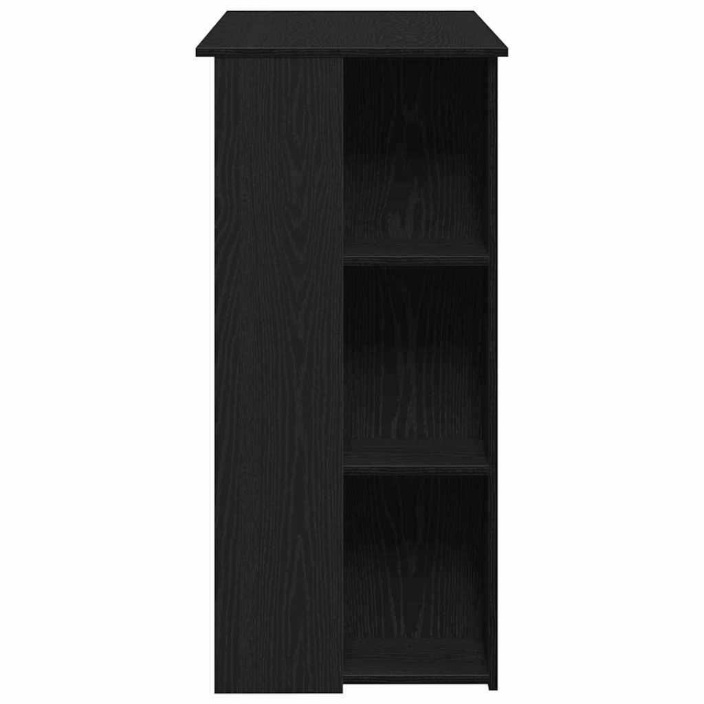 Barbord med hylde Sort eg 102 x 50 x 103,5 cm Konstrueret træ