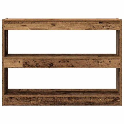 Bogreol 2 niveauer 100 x 30 x 72 cm Konstrueret træ Gammelt træ
