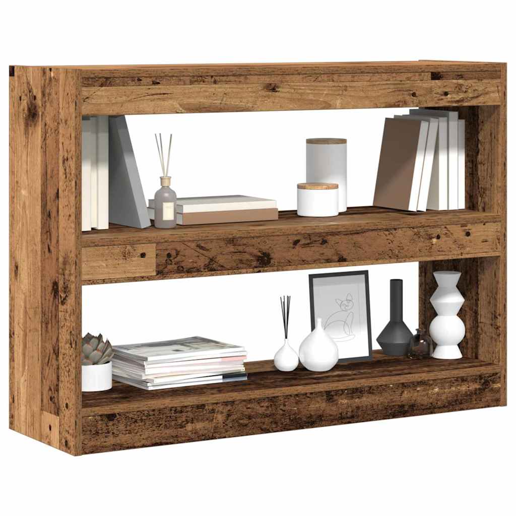 Bogreol Gammelt træ 100 x 30 x 72 cm Konstrueret træ billede
