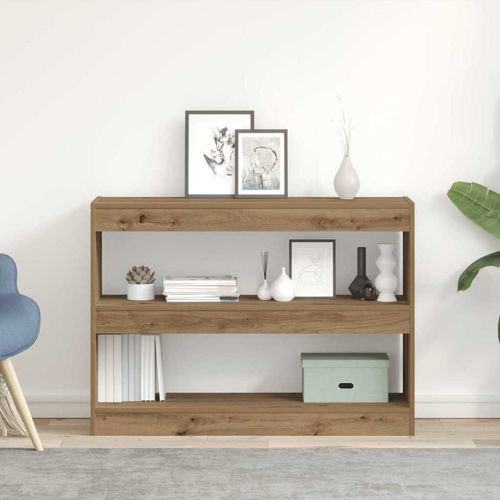 Bogreol i artisan eg 100 à 30 à 72 cm - konstrueret træ