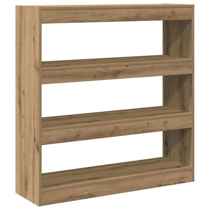 Bogskab 3 niveauer 100 x 30 x 103 cm Konstrueret træ artisan eg