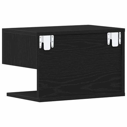 Natskab 2 pcs Sort eg 46 x 30 x 30 cm Konstrueret træ