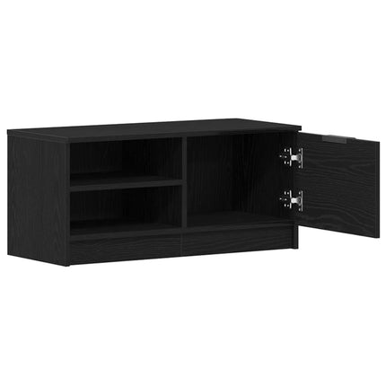 TV-skab 2 pcs Sort eg 80 x 35 x 36,5 cm Konstrueret træ