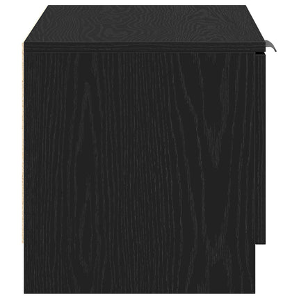 TV-skab 2 pcs Sort eg 80 x 35 x 36,5 cm Konstrueret træ