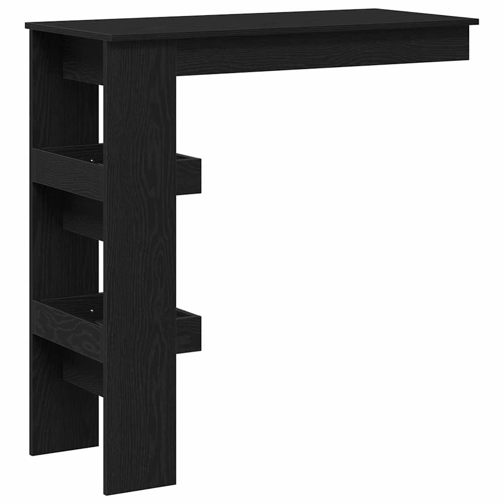 Væg barbord Sort eg 102 x 45 x 103,5 cm Konstrueret træ