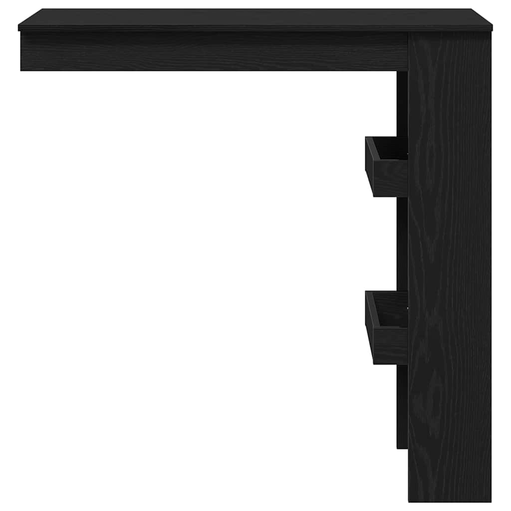 Væg barbord Sort eg 102 x 45 x 103,5 cm Konstrueret træ
