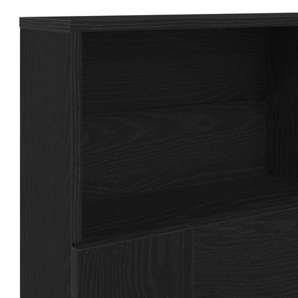 Hovedgærde Skab Sort eg 140 x 19 x 103,5 cm Konstrueret træ