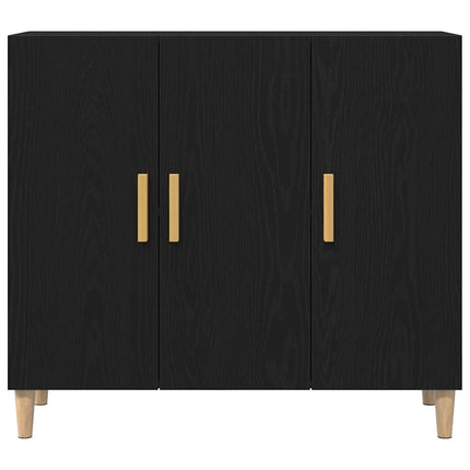 Sideboard Sort eg 90 x 34 x 80 cm Konstrueret træ